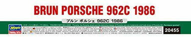 Hasegawa 1/24 BRUN PORSCHE 962C 1986 Model Kit 20455 NEW from Japan_4
