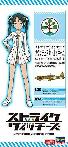 Hasegawa Strike Witches 1/20 Francesca Resin Kit w/MACCHI C.202 Folgore 1/72 Kit_5