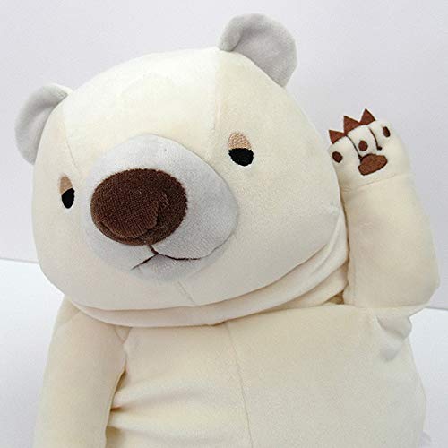 Shinada Global Mochi Kuma Bear White M size ‎MOKU-0230W Plastic H22xW14xD14cm_3