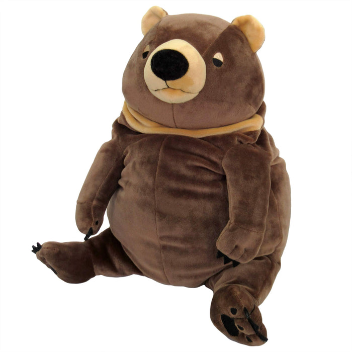 Shinada Global Mochi Kuma Bear Brown L size MOKU-0350B Polyester H30xW22xD22cm_1