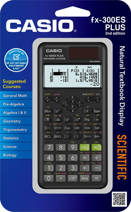 Casio fx-300ESPLUS2 2nd Edition Standard Scientific Calculator Black Solar Type_3