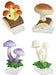 EPOCH mushroom Clip Set of 4 Gashapon toys 39-47mm PVC Figure Separable NEW_1