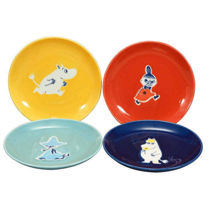 Yamaka Shoten MOOMIN 14cm plate set of 4 MM030-190 Multi color made in Japan NEW_1