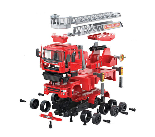 Doyusha 1/24 Quick Plastic Model 1 Hook-and-Ladder Fire Truck Kit Red Lighting_2
