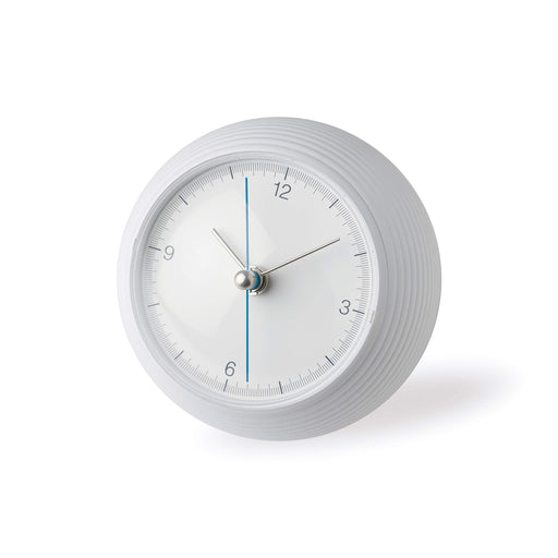 Lemnos Table Clock Aluminum White EARTH CLOCK TIL16-10WH w10xh10xd10cm NEW_1