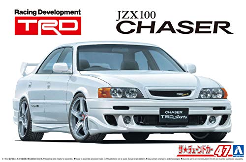 Aoshima 1/24 No.47 TRD JZX100 Chaser 1998 Toyota Plastic Model Kit NEW_4
