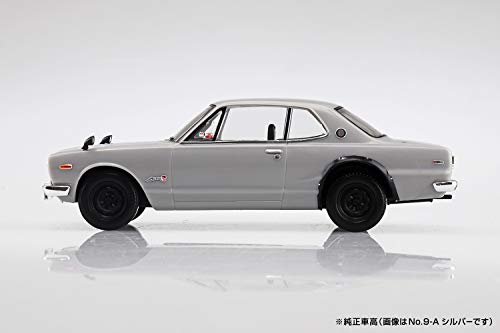 Aoshima 1/32 The Snap Kit Series Nissan Skyline 2000GT-R Silver 09-A Model Kit_7