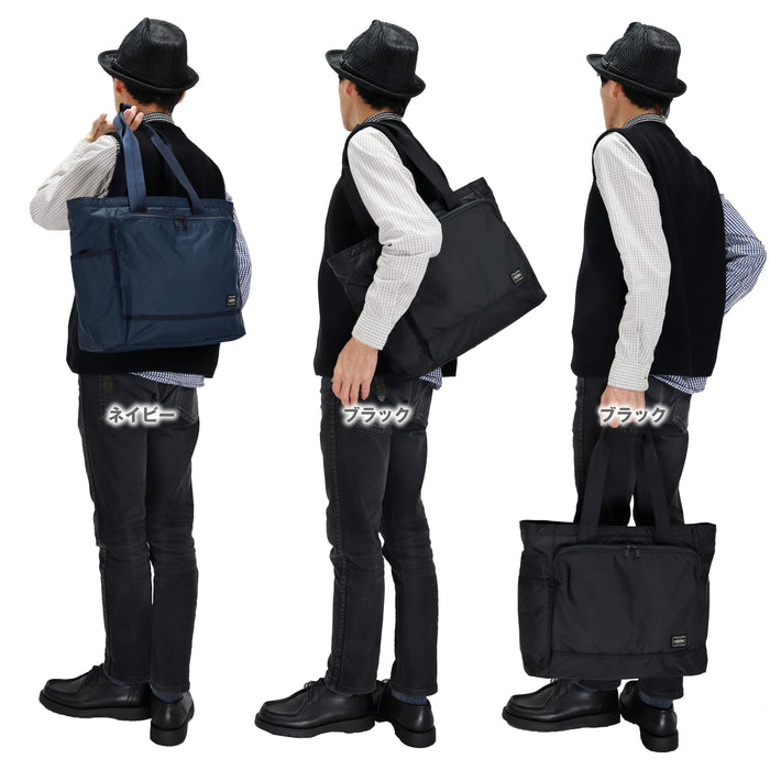 Yoshida PORTER FLASH TOTE BAG Black 689-05948 38x32x12cm Nylon NEW from Japan_2