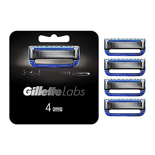Gillette Labs Heated Men's Razor Spare Blade 4 pcs Sensitive Skin Shaving NEW_1