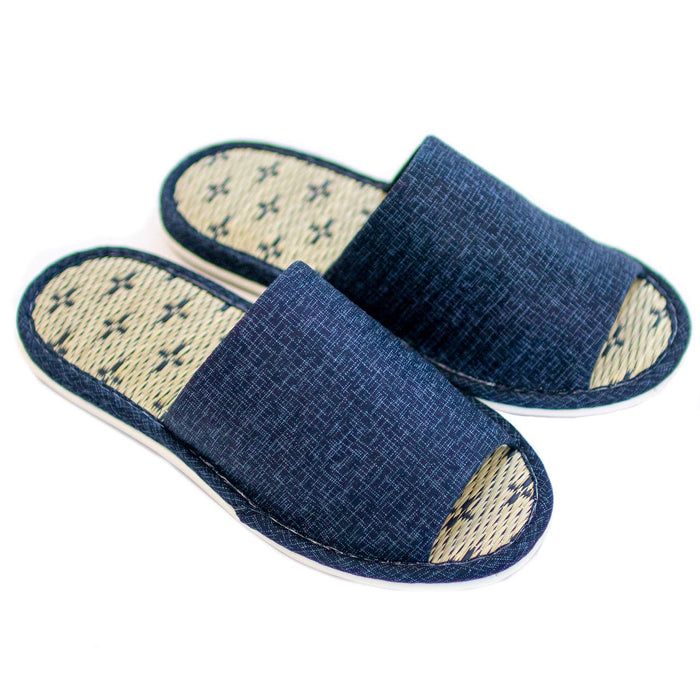 OKA Made in Japan Tatami Slippers L Size Blue Foot Size 26.5cm 28.5x23x9cm NEW_1