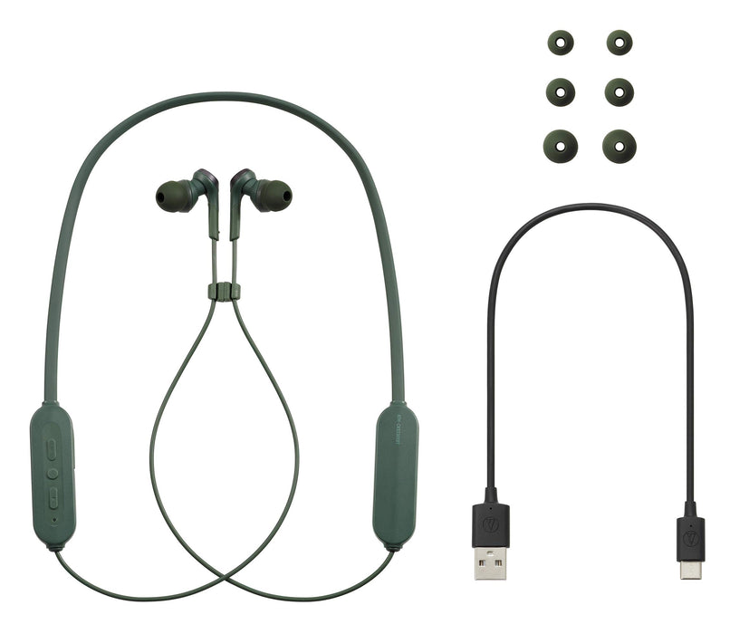 Audio-Technica SOLID BASS Wireless Earphone ATH-CKS330XBT GR Green In-Ear NEW_3