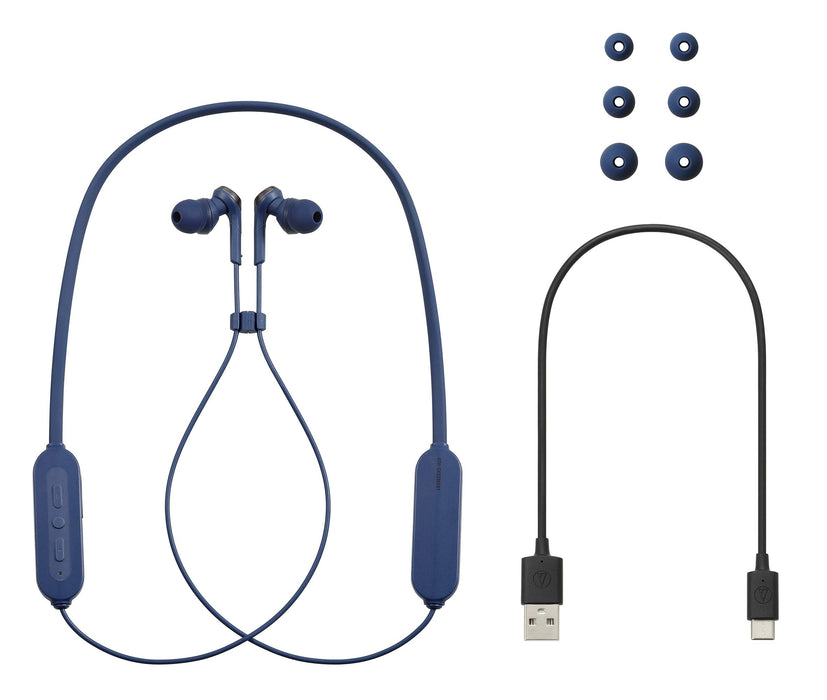 Audio-technica SOLID BASS Wireless Earphone ATH-CKS330XBT BL Blue In-Ear NEW_3