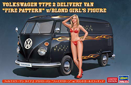 Hasegawa 1/24 Volkswagen Type 2 Delivery Van w / Blonde Girls Figure model Kit_4