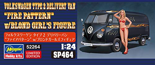 Hasegawa 1/24 Volkswagen Type 2 Delivery Van w / Blonde Girls Figure model Kit_5