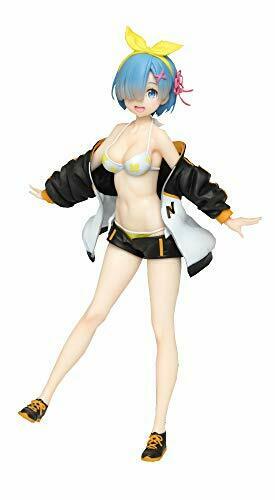 TAITO Re: Zero Rem Precious Figure (Jacket and Swimsuit Version) NEW In BOX_1