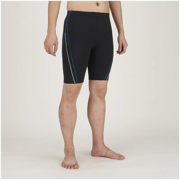 MIZUNO N2JB0617 Men's Swimsuit Half Spats (Thermal) Blue Size S Polyester NEW_4