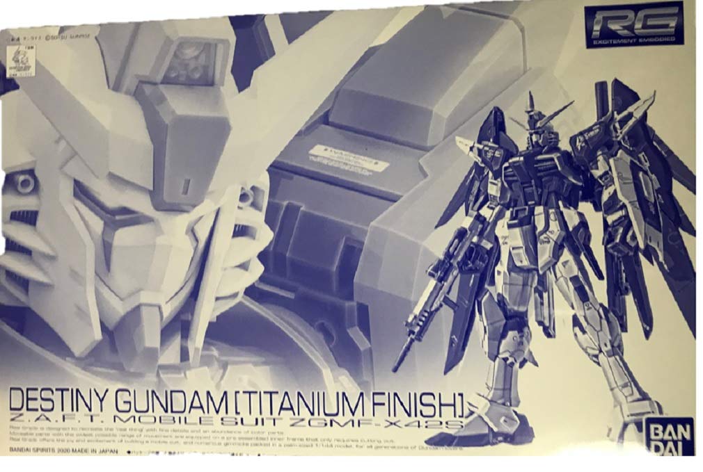 BANDAI RG 1/144 DESTINY GUNDAM TITANIUM FINISH Plastic Model Kit ban990344333_1