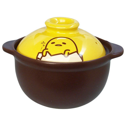 Gudetama color face clay pot for 1 person Diameter 13.5cm Made in Japan 303190_1
