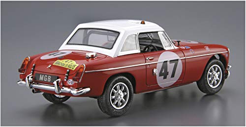 AOSHIMA 1/24 The Model Car SP BLMC G/HM4 MG-B CLUB RALLY Ver. 1966 Plastic Kit_3
