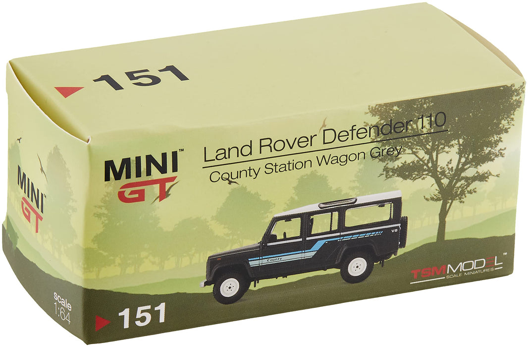 MINI GT Land Rover Defender 110 1985 County Station Wagon Grey RHD MGT00151-R_3