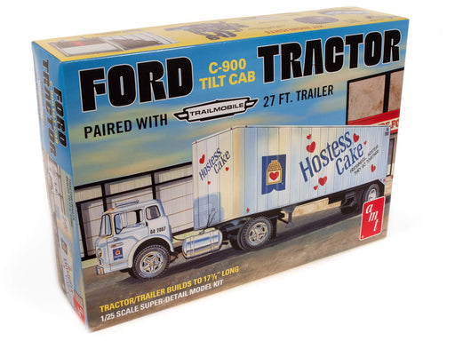 AMT 1/25 Ford C-900 Tilt Cab Tractor with Trailer 'Hostess Cake' Kit AMT1221 NEW_1