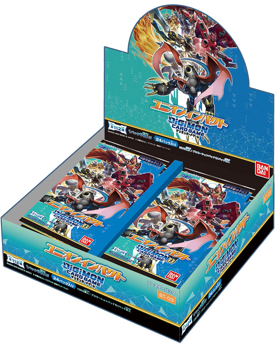 BANDAI Digimon Card Game Booster Union Impact BT-03 BOX 6 cards x 24 packs NEW_1