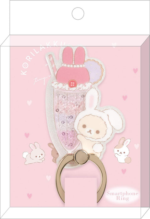 San-X Rilakkuma Smartphone Ring AB01701 Korilakkuma & Rabbit Tea Time NEW_1