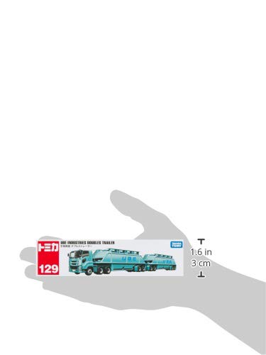 Tomica Long Type Tomica No.129 Ube Kosan Doubles Trailer (Box) Blue NEW_4