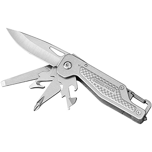 SWISS + TECH Multi-tool Multi-function knife 13-IN-1 Silver NEW from Japan_1