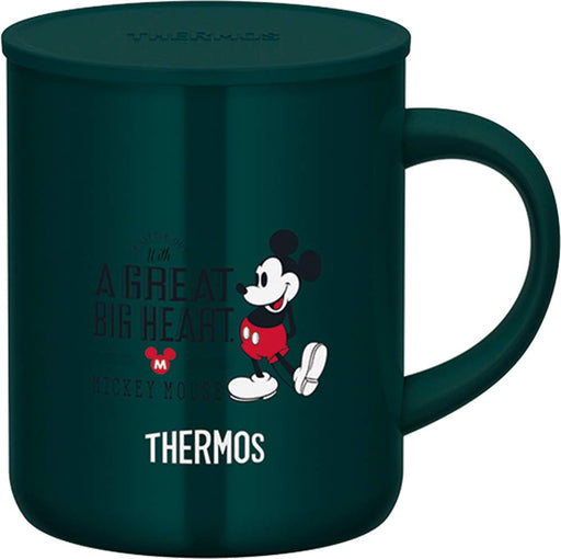 Thermos Vacuum Insulated Mug 350ml Mickey Dark Green JDG-350DS DG with Lid NEW_1
