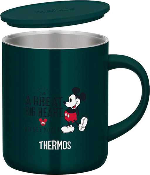 Thermos Vacuum Insulated Mug 350ml Mickey Dark Green JDG-350DS DG with Lid NEW_2