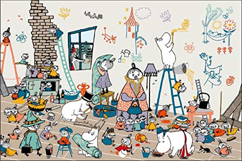 MOOMIN Let is Build a House 1000 piece Jigsaw Puzzle Yanoman 10-1379 NEW_1