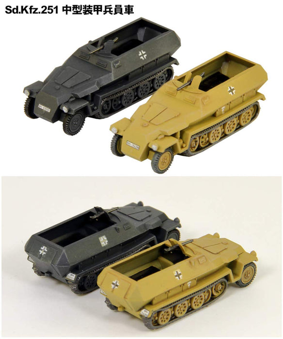 PIT-ROAD 1/144 WWII German army military vehicles set 1 Plastic Model Kit SGK02_6