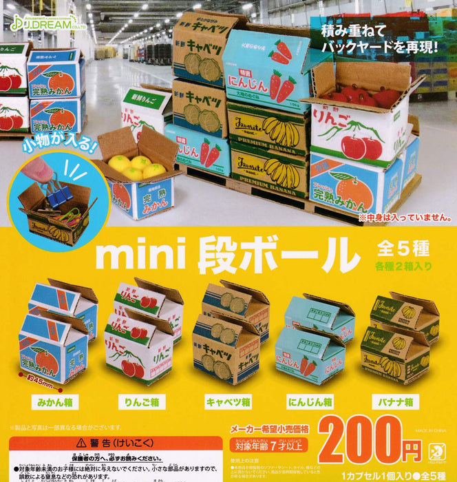 J. Dream Miniature Cardboard Box Set of 5 Full Complete Gashapon Capsule toys_1