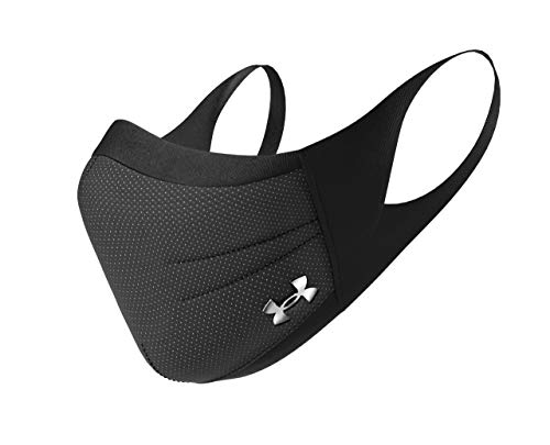 Under Armour Adult Sports Mask Black (002) / Silver Chrome Large NEW from Japan_1