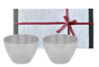 Nousaku Tin Sake Cups 2 Pair set Teshigoto Club 78ml 6.2x4.3Hcm in Gift Box NEW_1