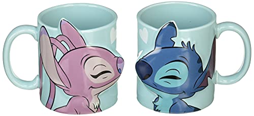 Disney Stitch and Angel Mug Cup Pair 300ml SAN3390 Sunart NEW from Japan_1