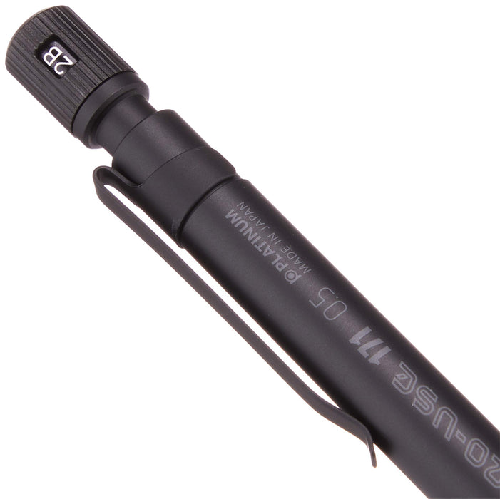 Platinum Pro Use 171 Mechanical Pencil All Matt Black 0.5 mm MSDA-2500B NEW_3