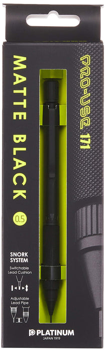 Platinum Pro Use 171 Mechanical Pencil All Matt Black 0.5 mm MSDA-2500B NEW_4