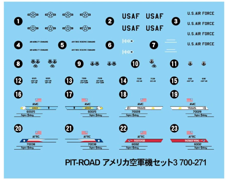 Pit Road Skywave 1/700 Modern U.S. Air Force Set 3 Plastic model Kit S55 NEW_3