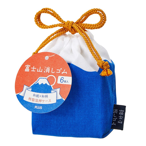 Plus Air-in Mt. Fuji Erase Rubber Limited Drawstring Bag ER-100AIF-6P 36594 NEW_1