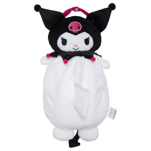 Morishita Sanrio Kuromi Wall-mounted Plush Tissue Case 20x43cm Black 4620418 NEW_1