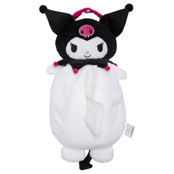Morishita Sanrio Kuromi Wall-mounted Plush Tissue Case 20x43cm Black 4620418 NEW_1
