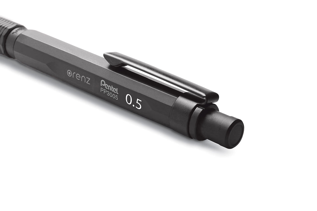 Pentel Mechanical graphite Pencil Olens Nero 0.5mm Black PP3005-A Brass NEW_6
