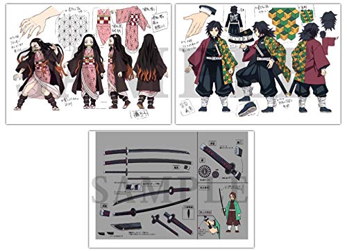 Demon Slayer Kamado Tanjiro Risshi-hen Material Book Set of 3 [No Post Card] NEW_2