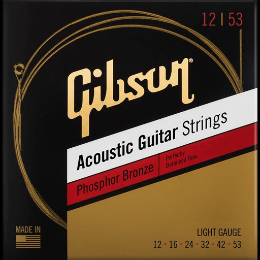 Gibson SAG-PB12 Phosphor Bronze Acoustic Guitar Strings Perfectly Balance Tone_1