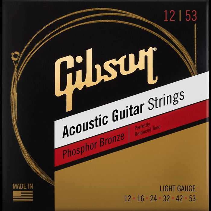 Gibson SAG-PB12 Phosphor Bronze Acoustic Guitar Strings Perfectly Balance Tone_1