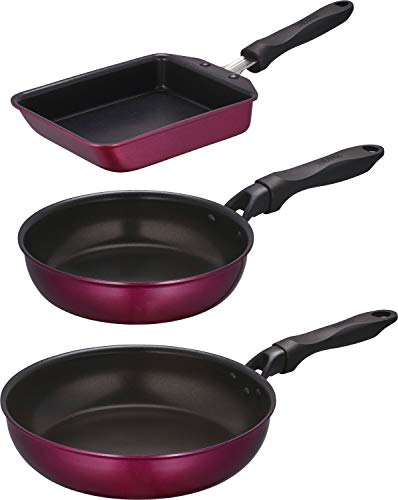 Thermos Durable Series Frying Pan KFF 3-Piece Set KFF-SET3-A R Aluminum NEW_1