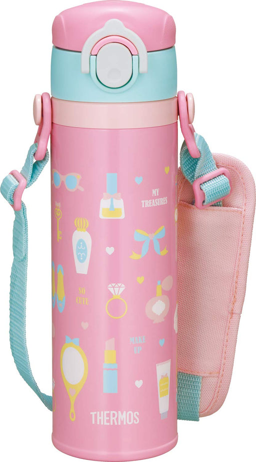 Thermos Water Bottle Vacuum Insulated Kids Mobile Mug 500ml Pink JOI-500 P NEW_1