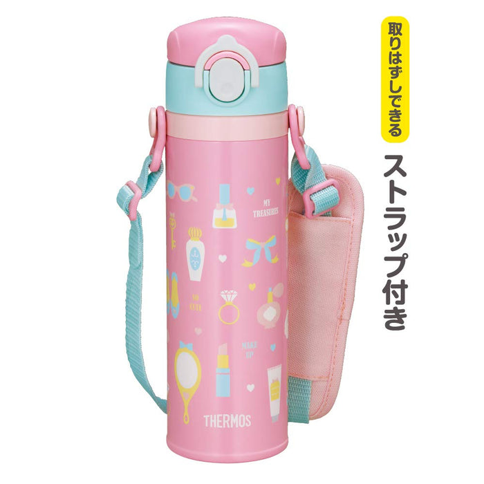 Thermos Water Bottle Vacuum Insulated Kids Mobile Mug 500ml Pink JOI-500 P NEW_4